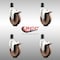 Service Caster 5 Inch 316SS High Temp Glass Filled Nylon 1-1/2 Inch Stem Caster Set Lock Brake SCC-SS316TTLEX20S514-GFNSHT-112-4 - alternate 4